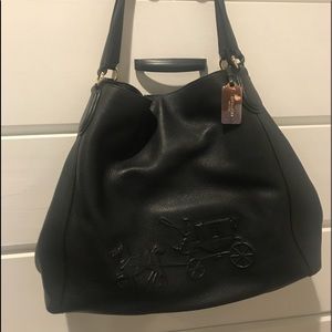 Coach Black Leather Edie